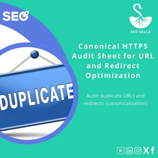 Canonical-HTTPS-audit-sheet-en21 Canonical HTTPS Audit Sheet for URL and Redirect Optimization - Image 1