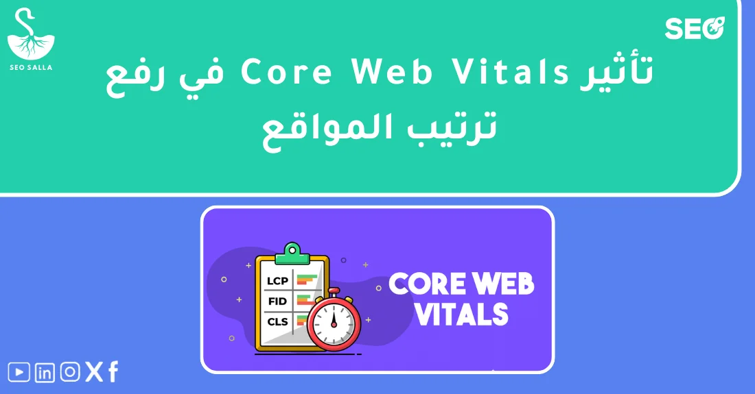 رسم بياني يوضح تأثير Core Web Vitals على ترتيب الصفحات في نتائج بحث جوجل